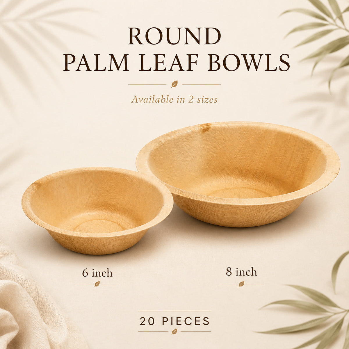 Serving Shared Meals with Palm Leaf Bowls