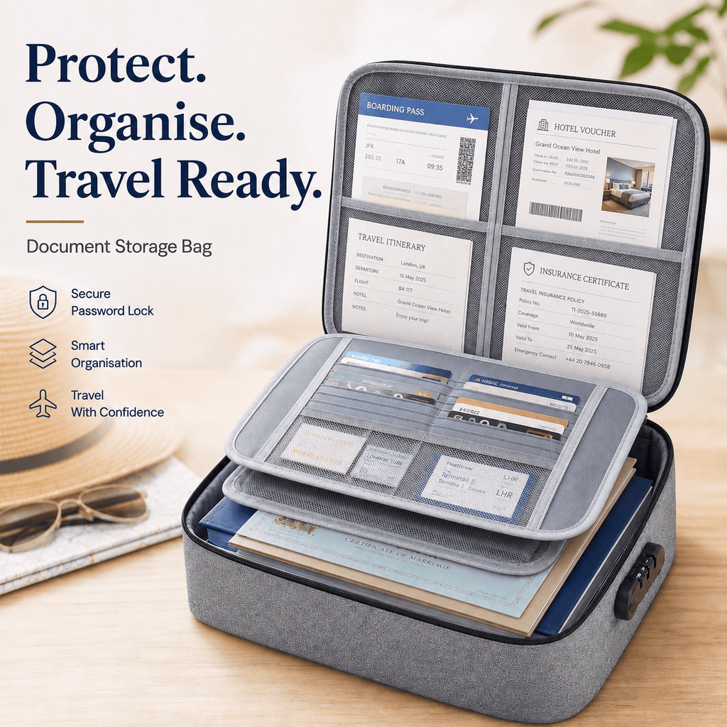Document Storage Bag with Combination Lock