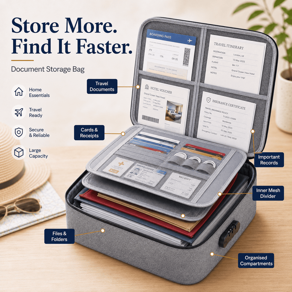Document Storage Bag with Combination Lock