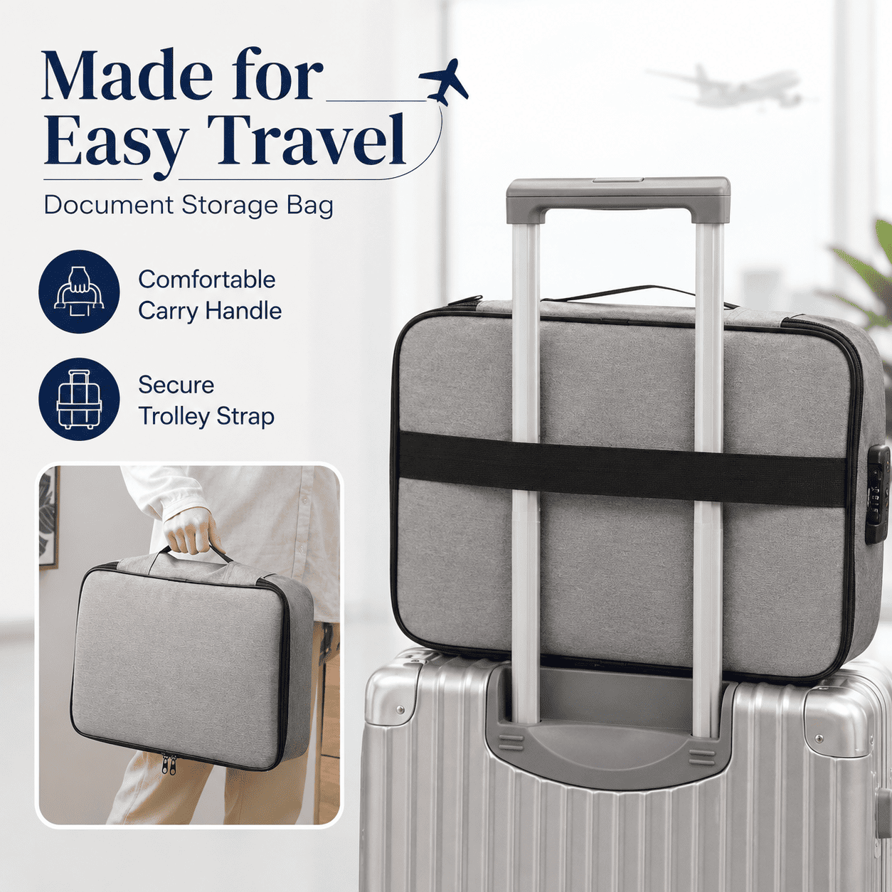 Document Storage Bag with Combination Lock