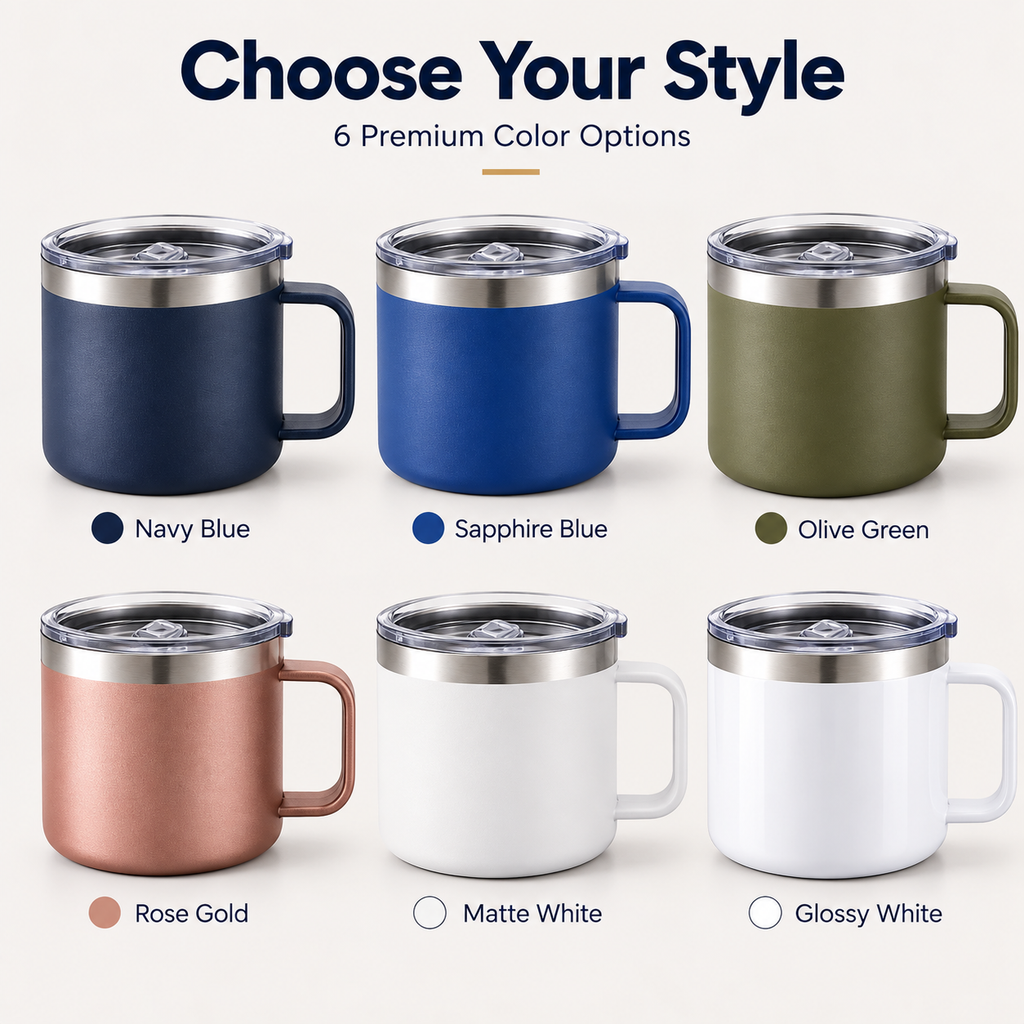 Insulated Coffee Mug with Handle – 400ml