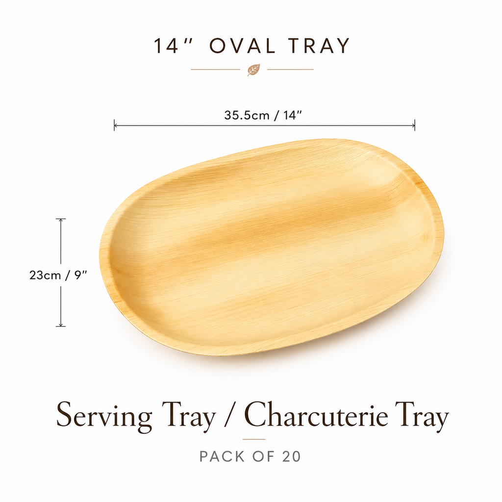 MasoPalm Palm Leaf Serving Trays & Platters