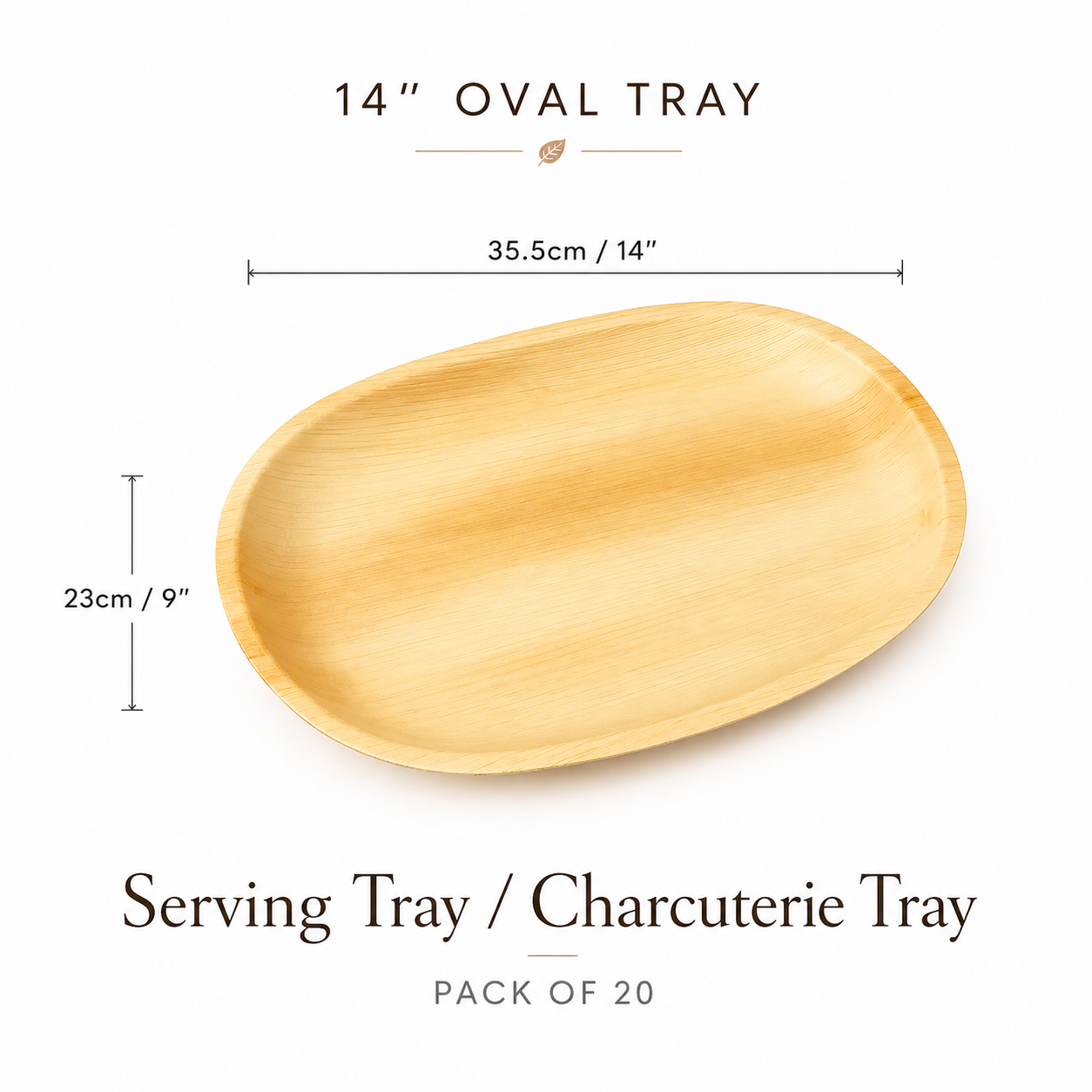 MasoPalm Palm Leaf Serving Trays & Platters