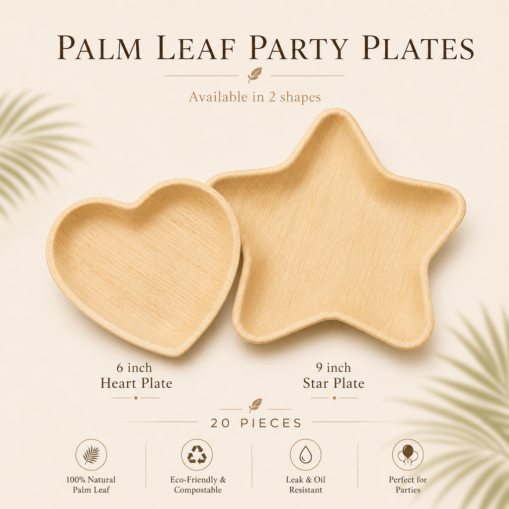 MasoPalm Palm Leaf Party Plates