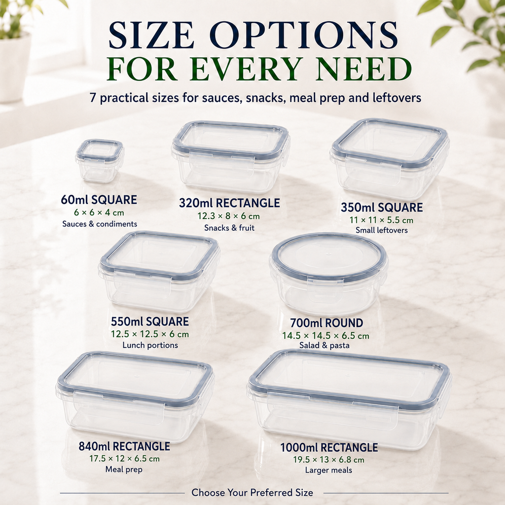 BPA-free PP stackable food storage containers
