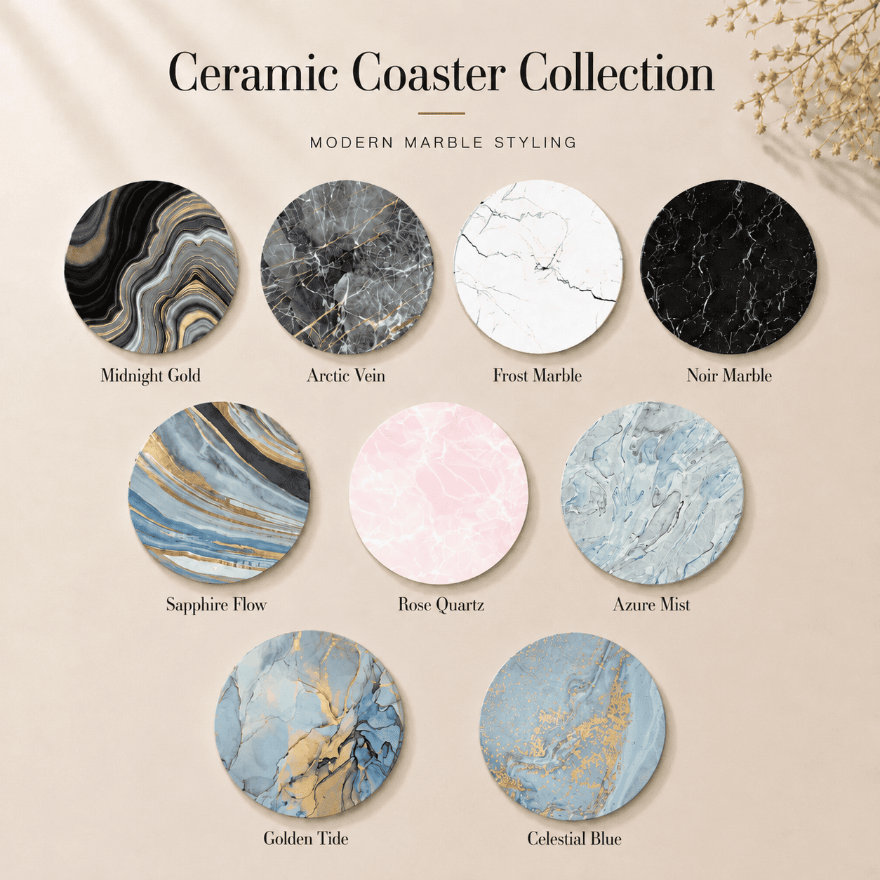 Ceramic Marble Coaster