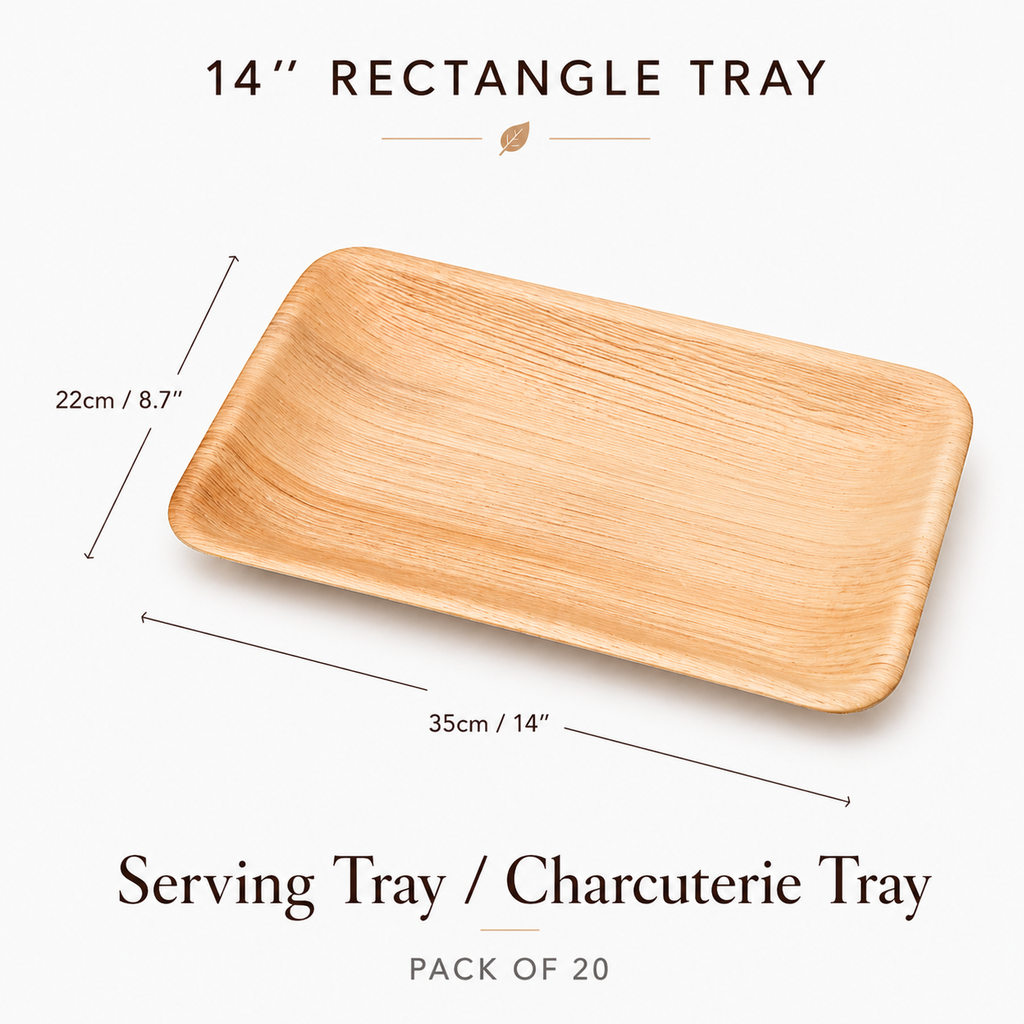 MasoPalm Palm Leaf Serving Trays & Platters
