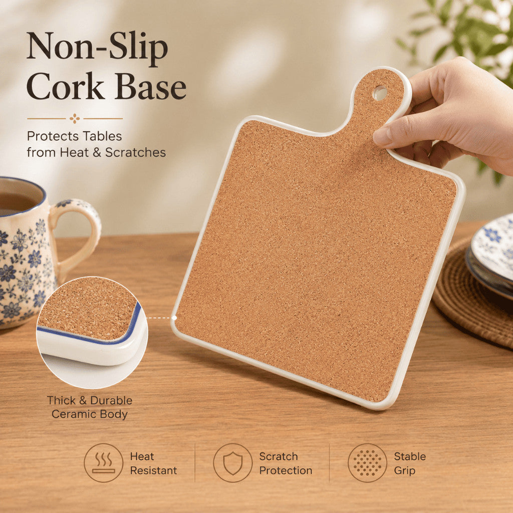 Ceramic Coaster Trivet – Vintage Design