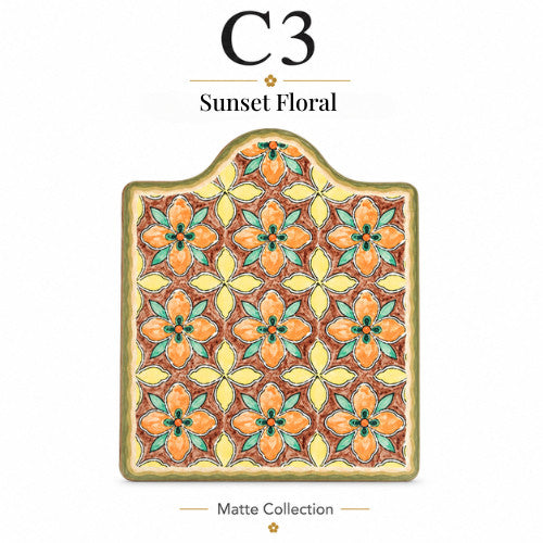 Decorative vintage ceramic coaster for table protection