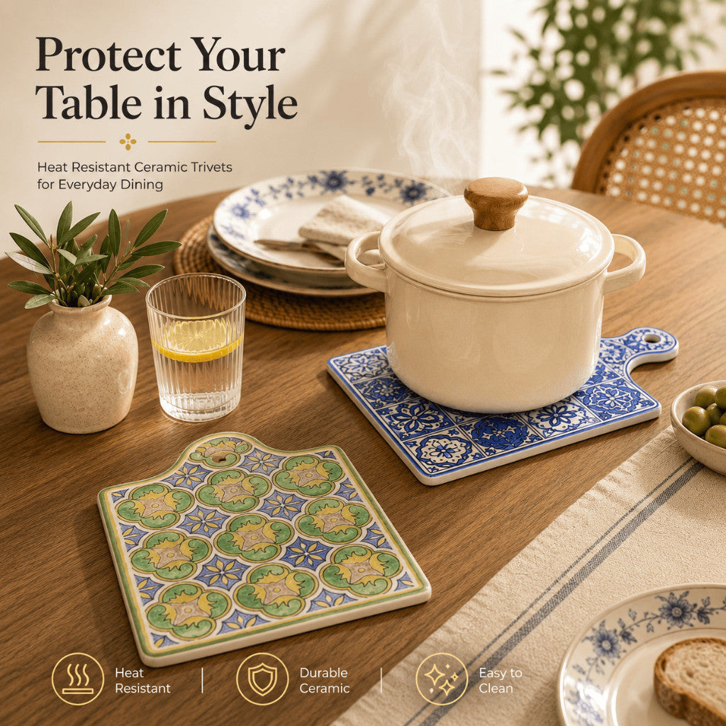 Ceramic Coaster Trivet – Vintage Design
