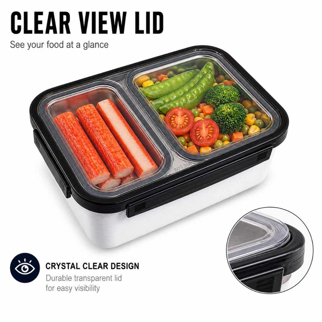 Maso 316 stainless steel double deck lunch box