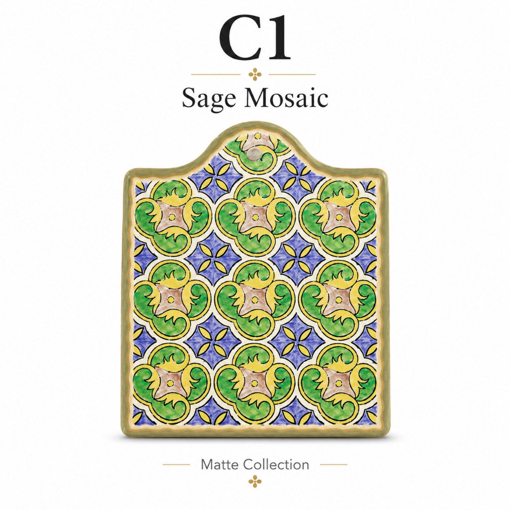 Vintage design ceramic coaster and trivet
