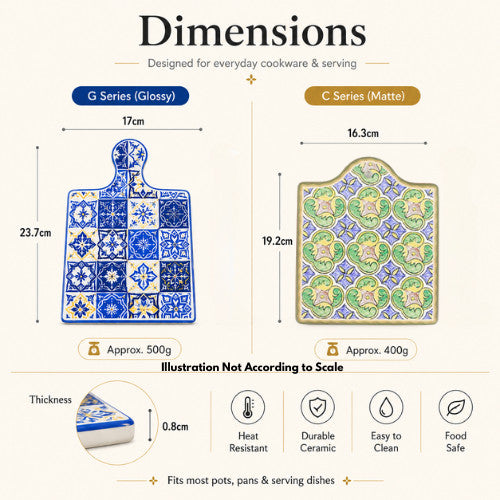 Ceramic Coaster Trivet – Vintage Design
