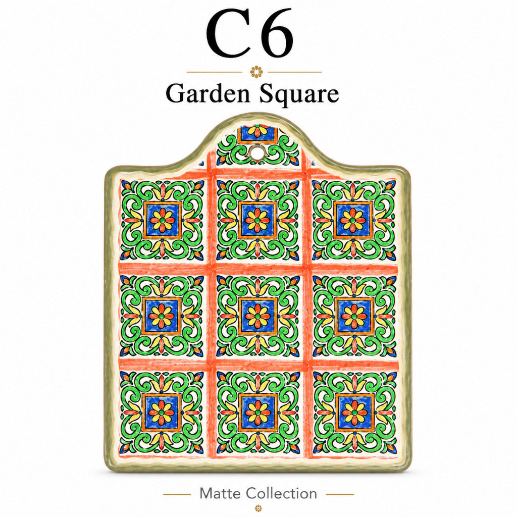 Vintage design ceramic coaster and trivet