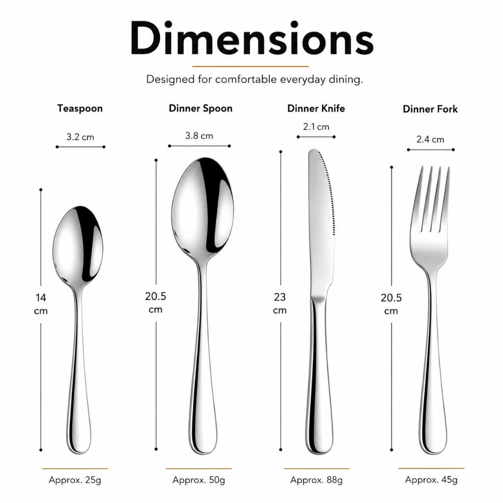 24-Piece Stainless Steel Cutlery Set