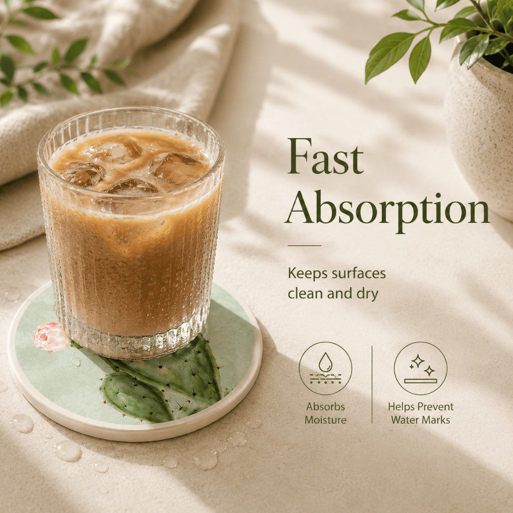 Nordic Diatomite Coaster - Golden Bloom | Maso Singapore