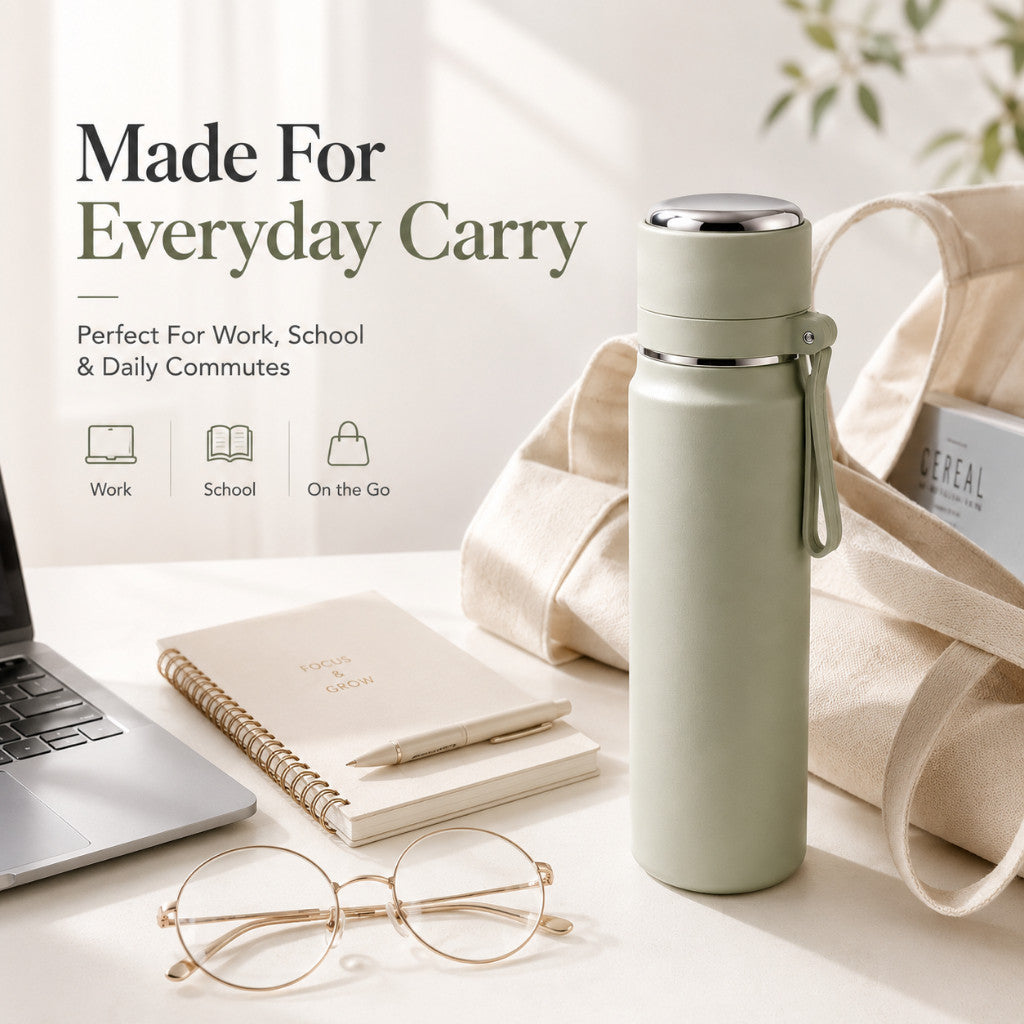 Insulated Stainless Steel Water Bottle – 600ml | Maso Singapore