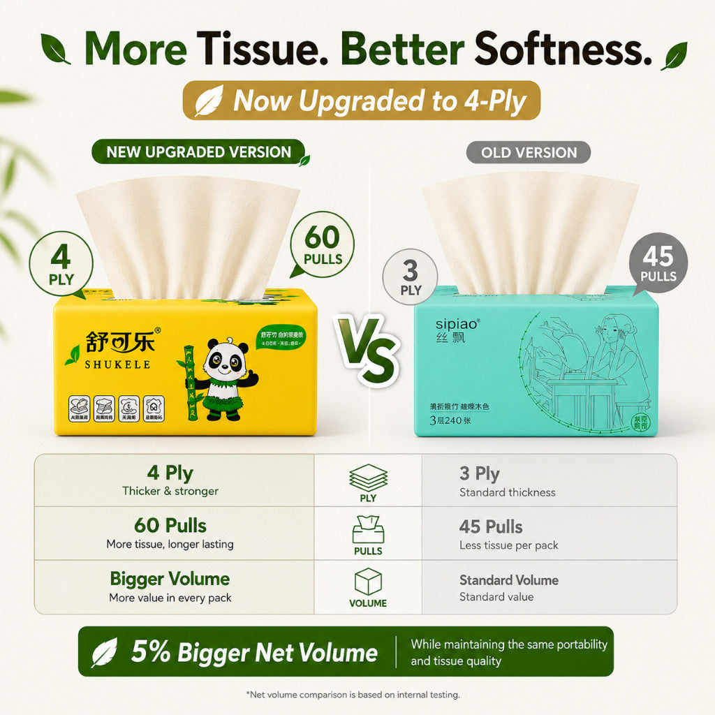 Maso bamboo pocket tissue 40 pack