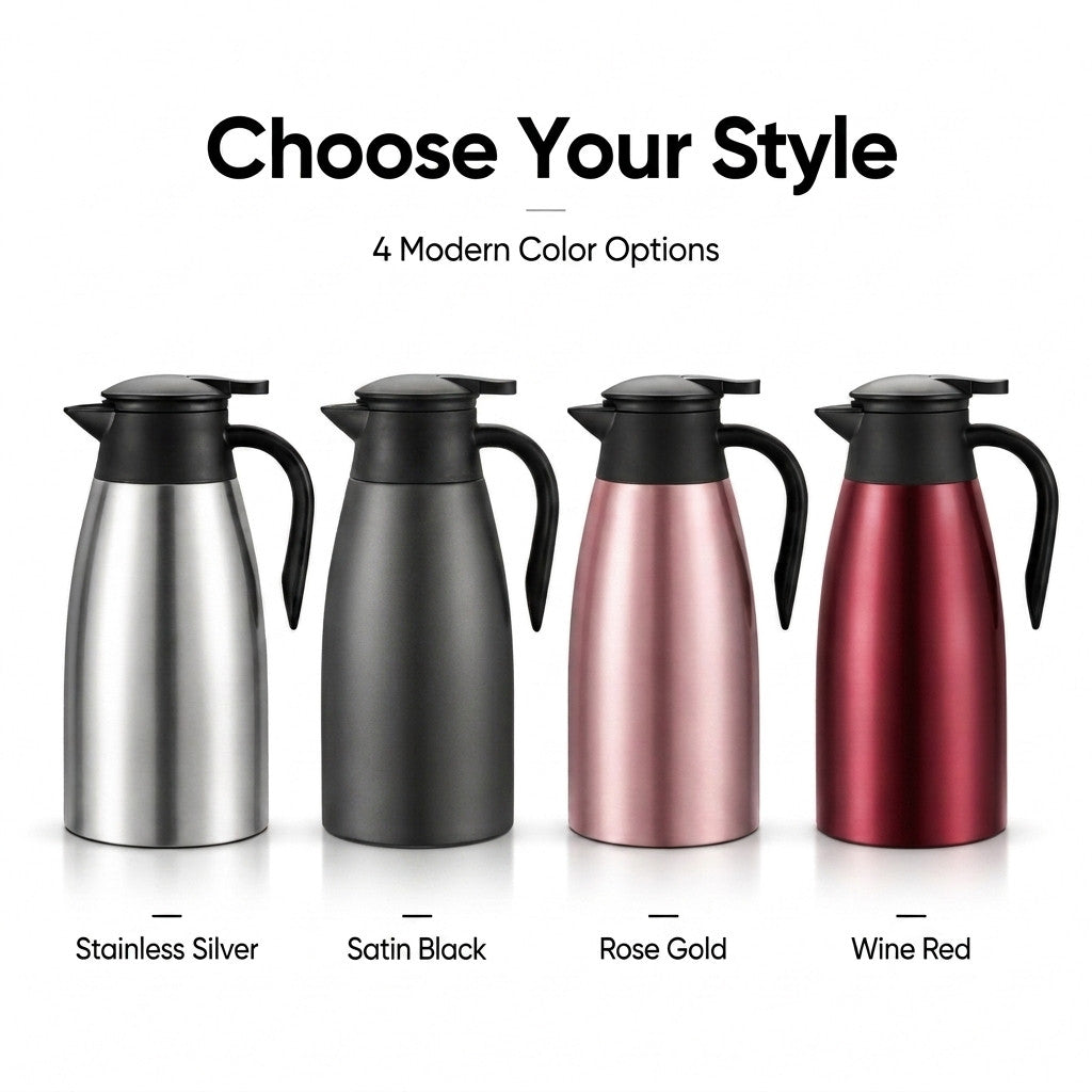 Maso 2 litre stainless steel thermal carafe for coffee and tea