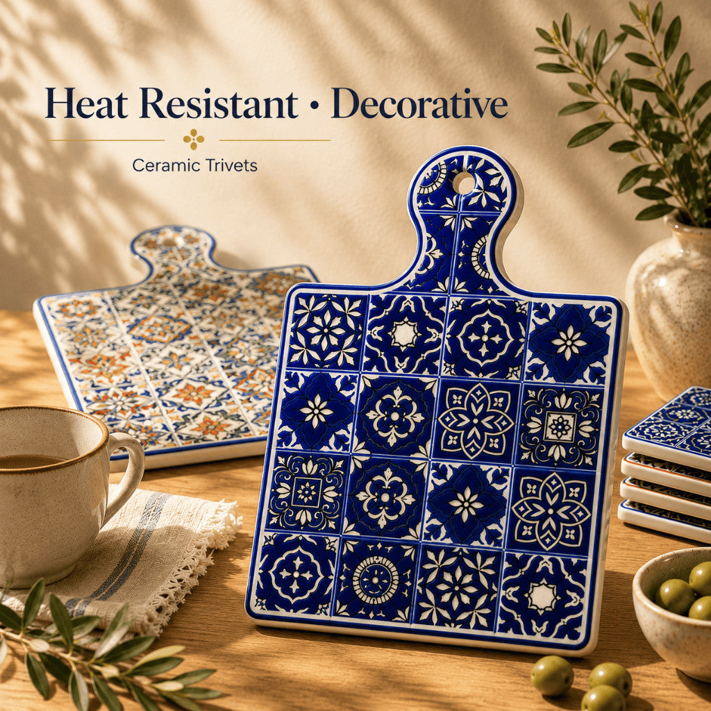 Ceramic Coaster Trivet – Vintage Design
