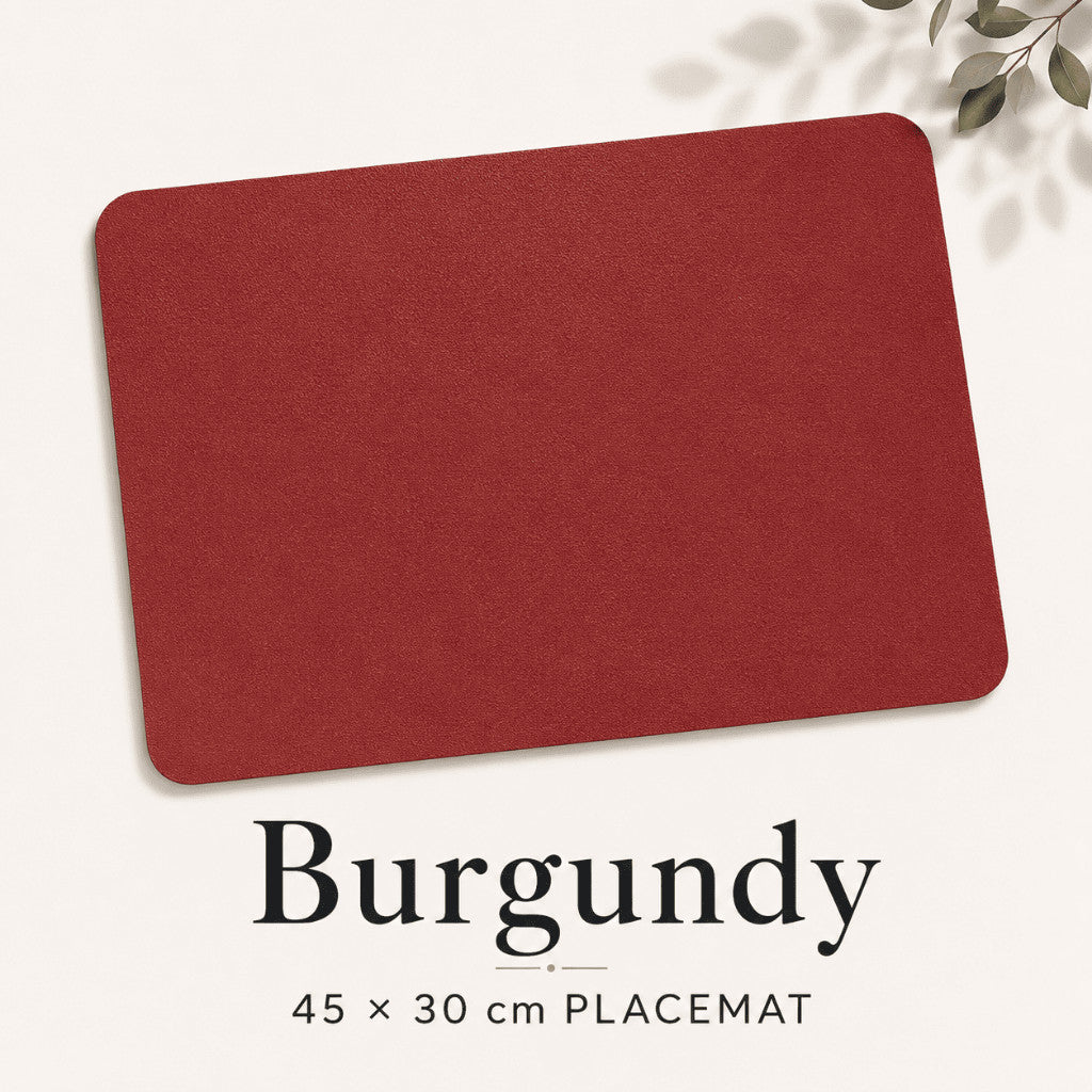 Modern PU leather placemat and coaster by Maso - Burgundy Coaster