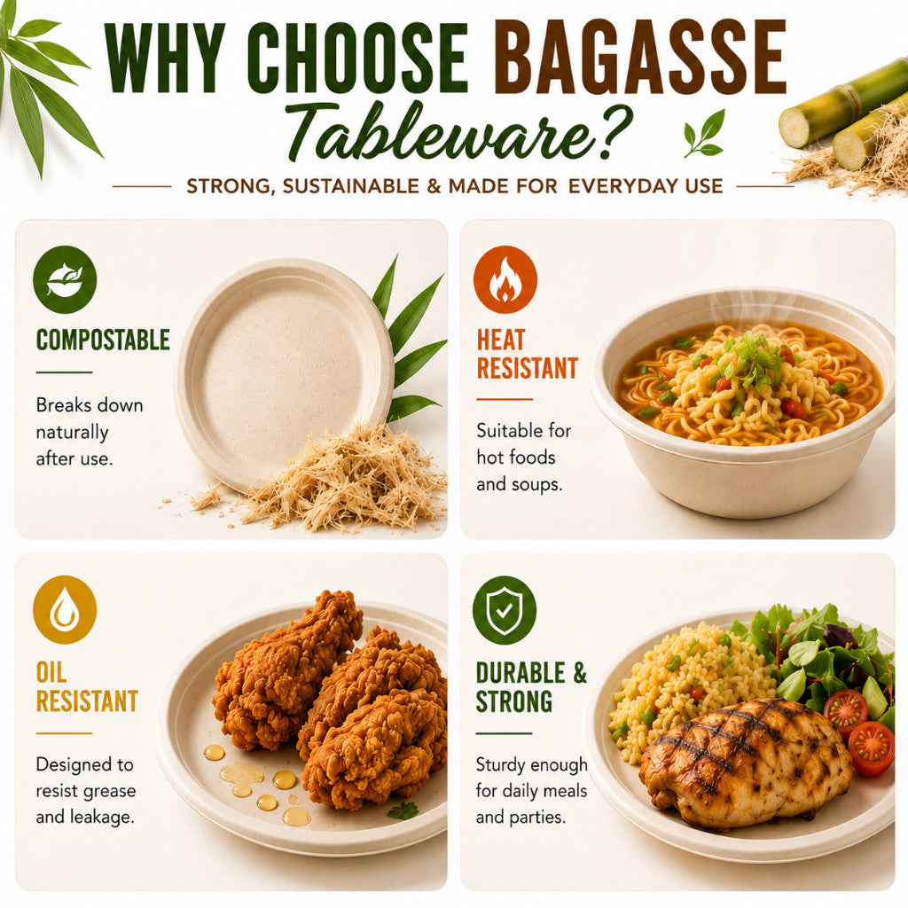 MasoPalm Bagasse Tableware