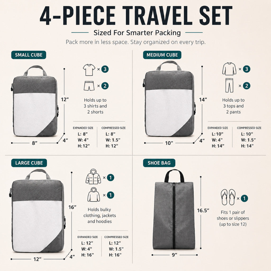 Compression Packing Cubes Set