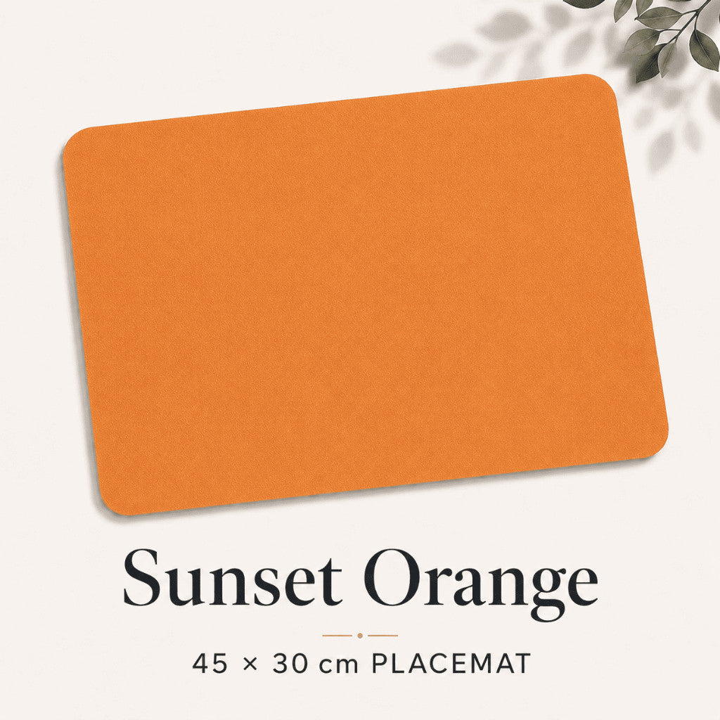 Modern PU leather placemat and coaster by Maso - Orange Coaster