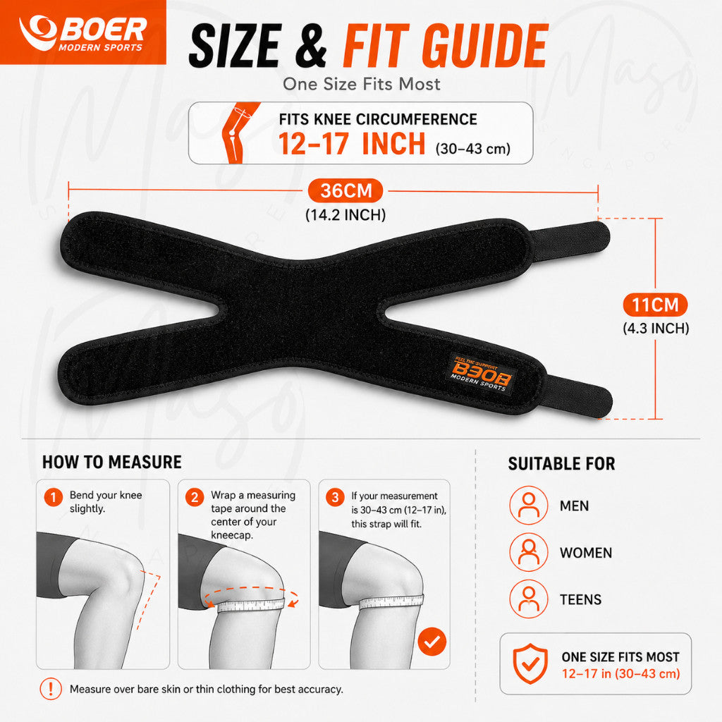 Maso patella knee support strap for running and training
