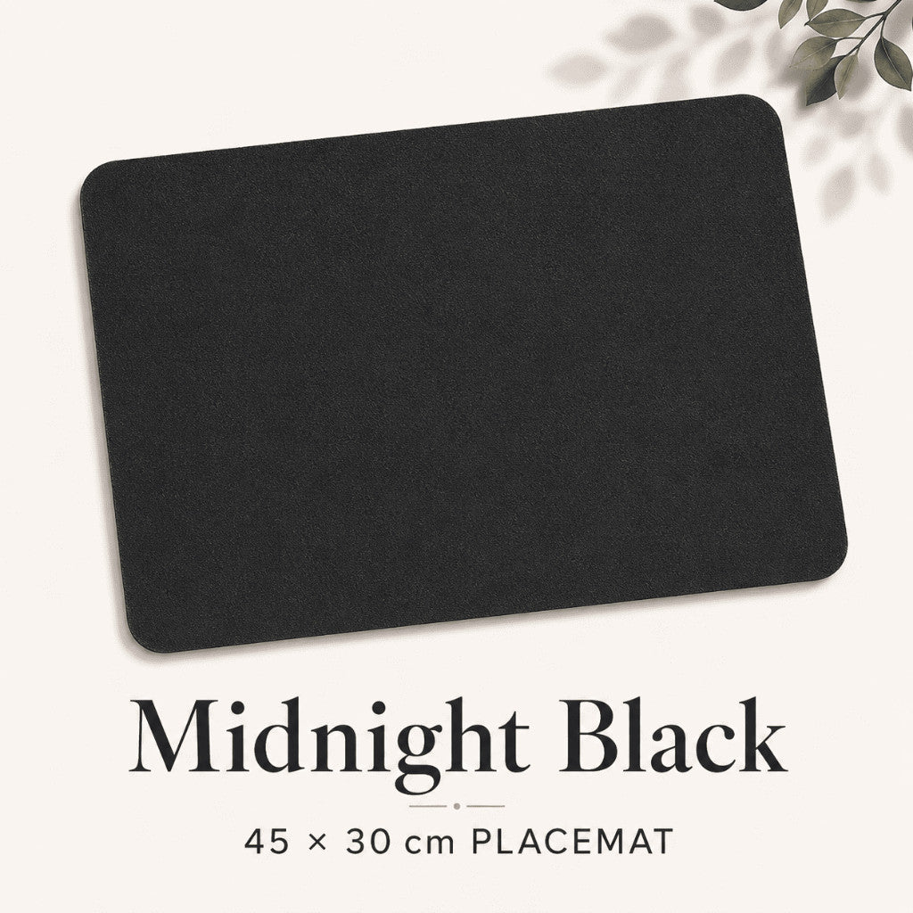 Modern PU leather placemat and coaster by Maso - Black Coaster