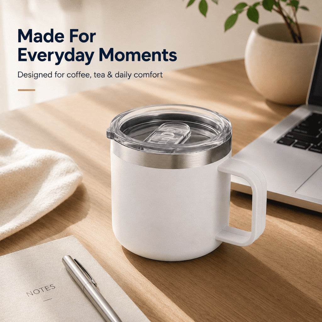 Insulated Coffee Mug with Handle – 400ml