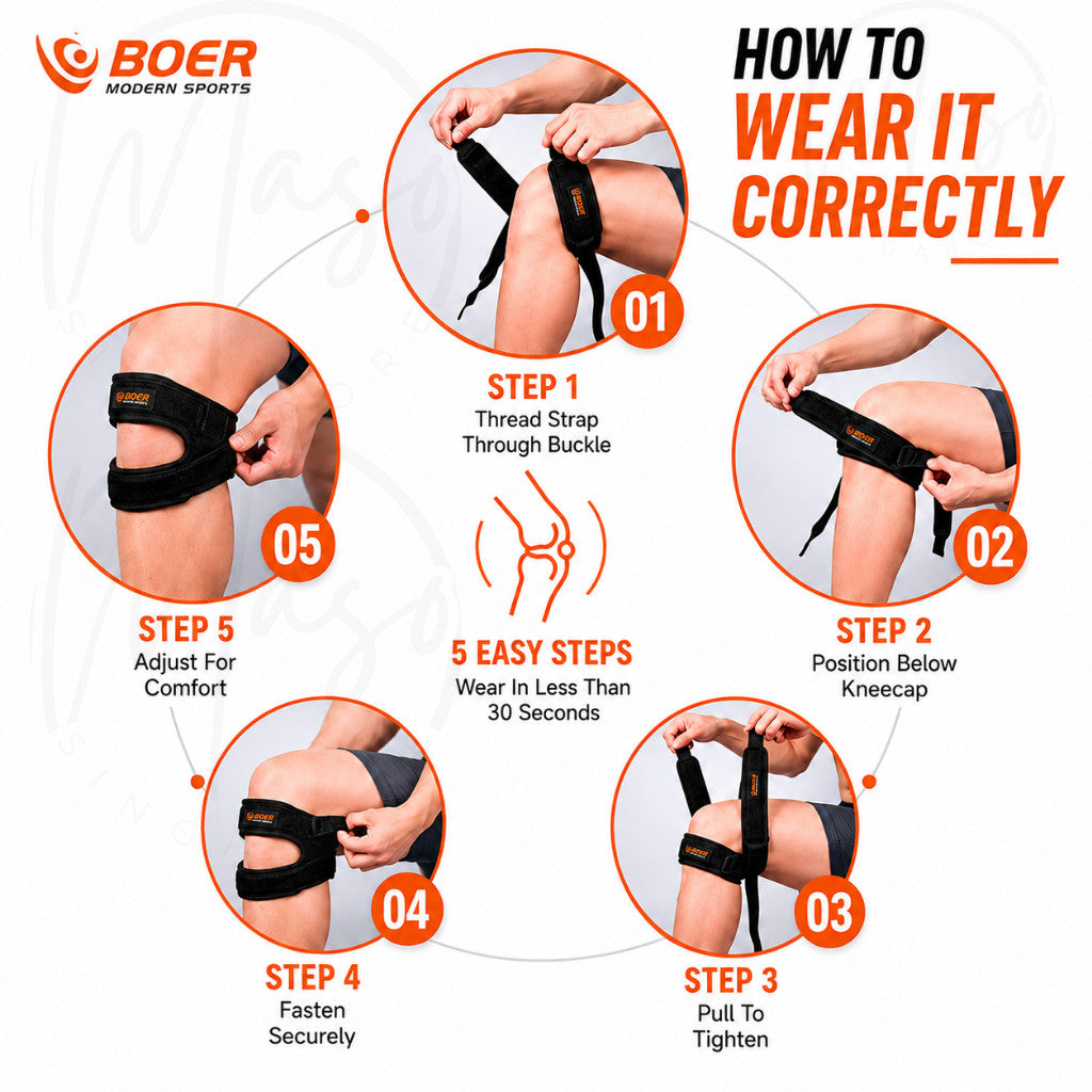Maso patella knee support strap for running and training