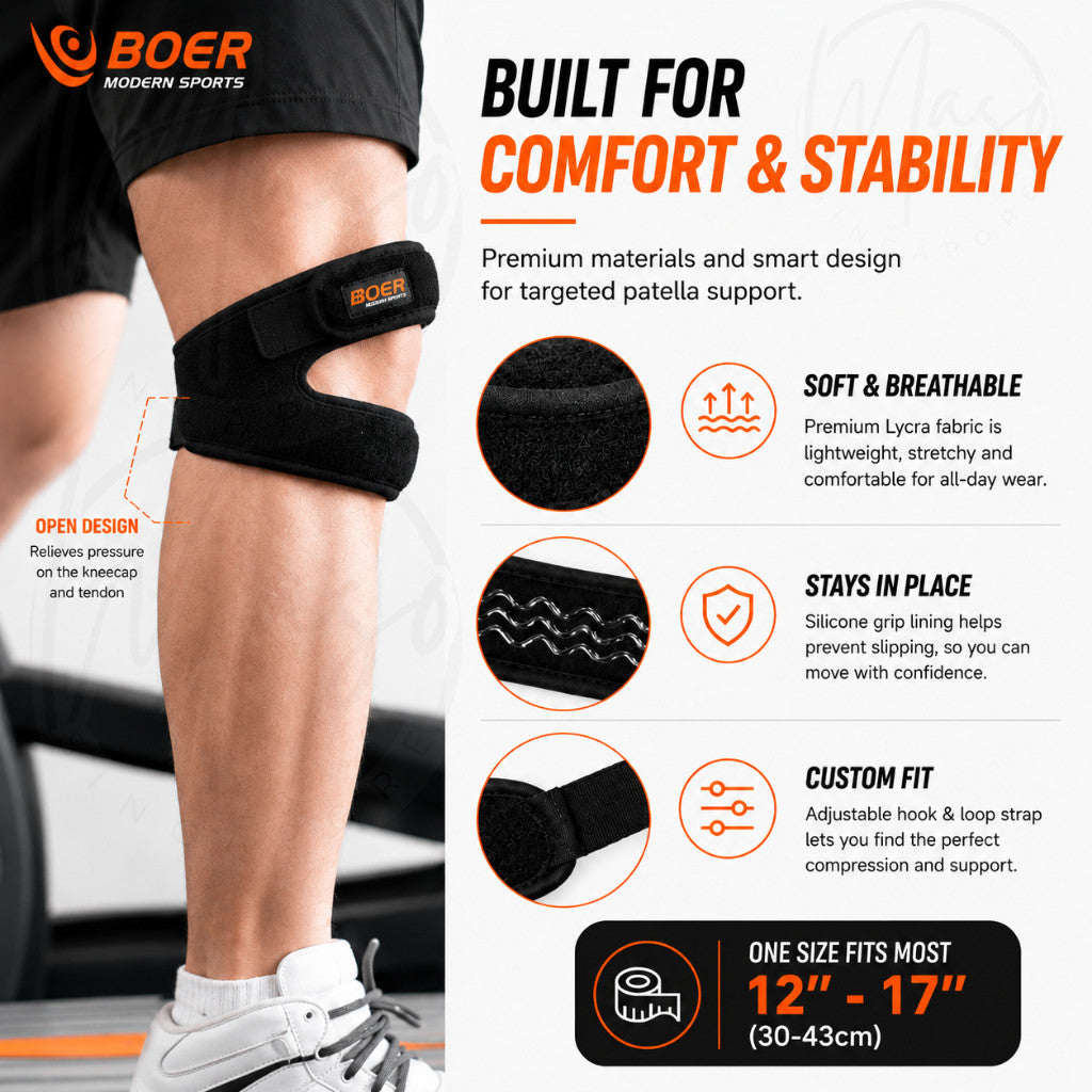 Maso patella knee support strap for running and training