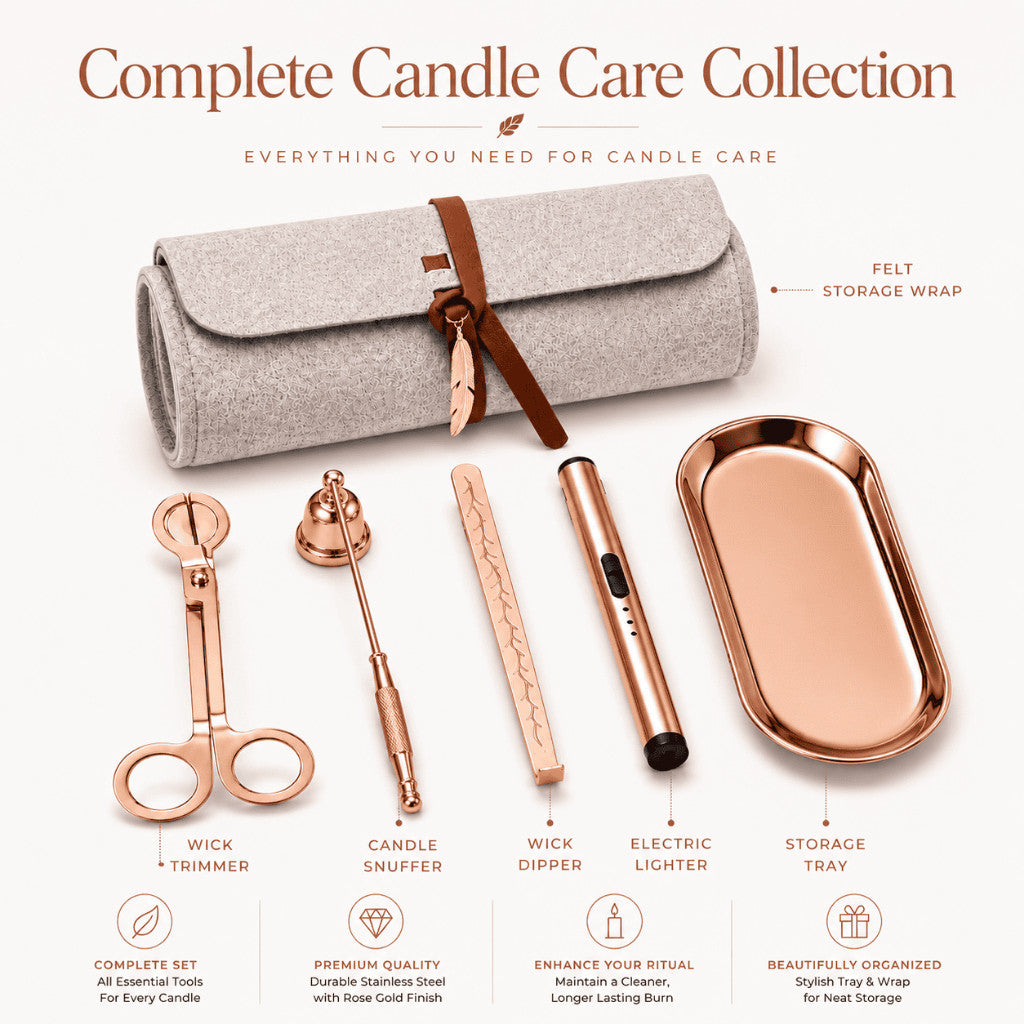 Maso candle care set with USB lighter and candle accessories