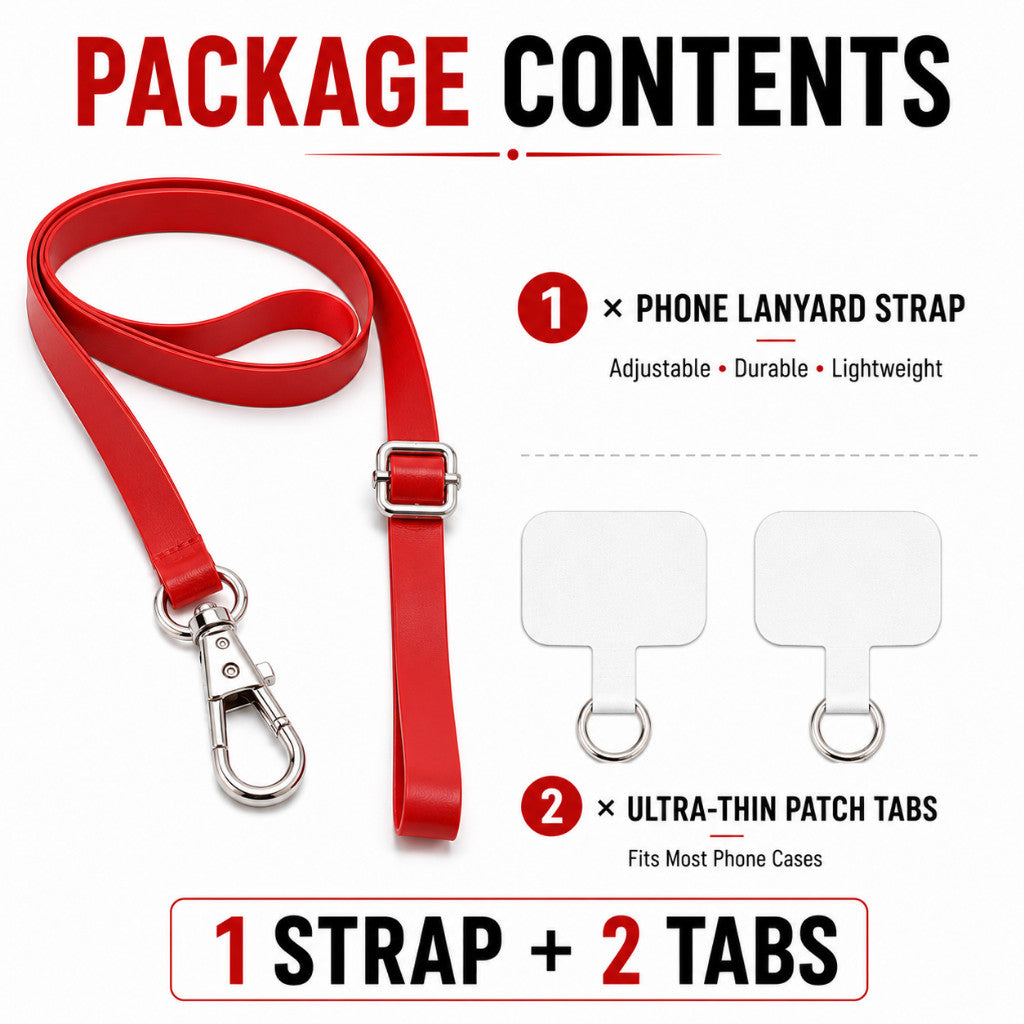 Maso adjustable phone lanyard strap for hands-free carrying