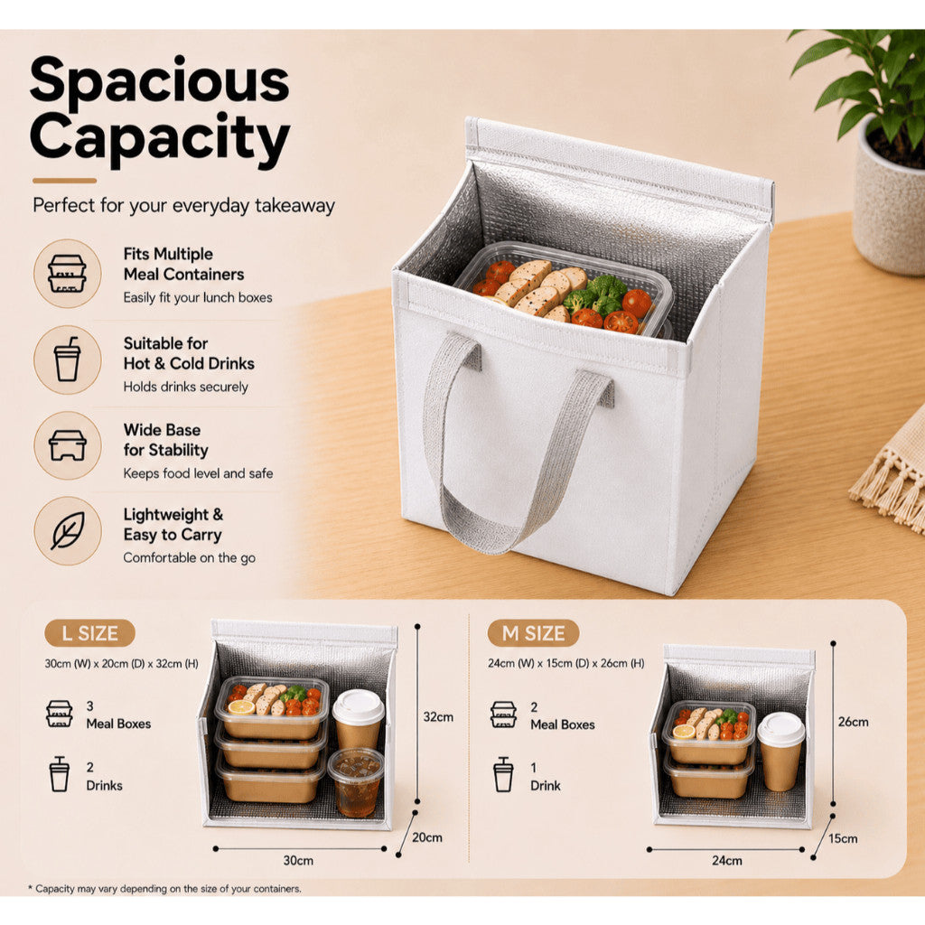 Maso thermal insulated takeaway bag for food and drinks