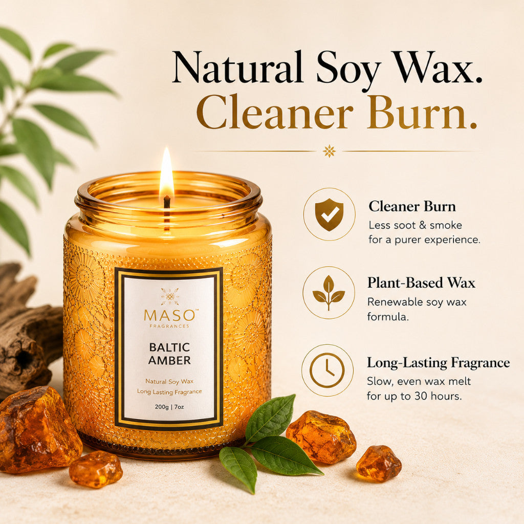 Maso premium soy candle for home fragrance - English Pear & Freesia